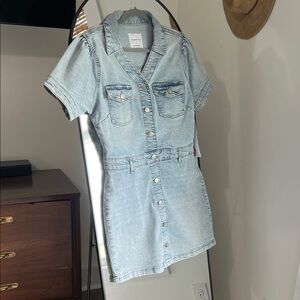 Celebrity Pink Light Wash Denim Shirt